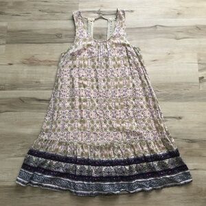 Doe & Rae Pink Ruffled Tiered Halter Sundress